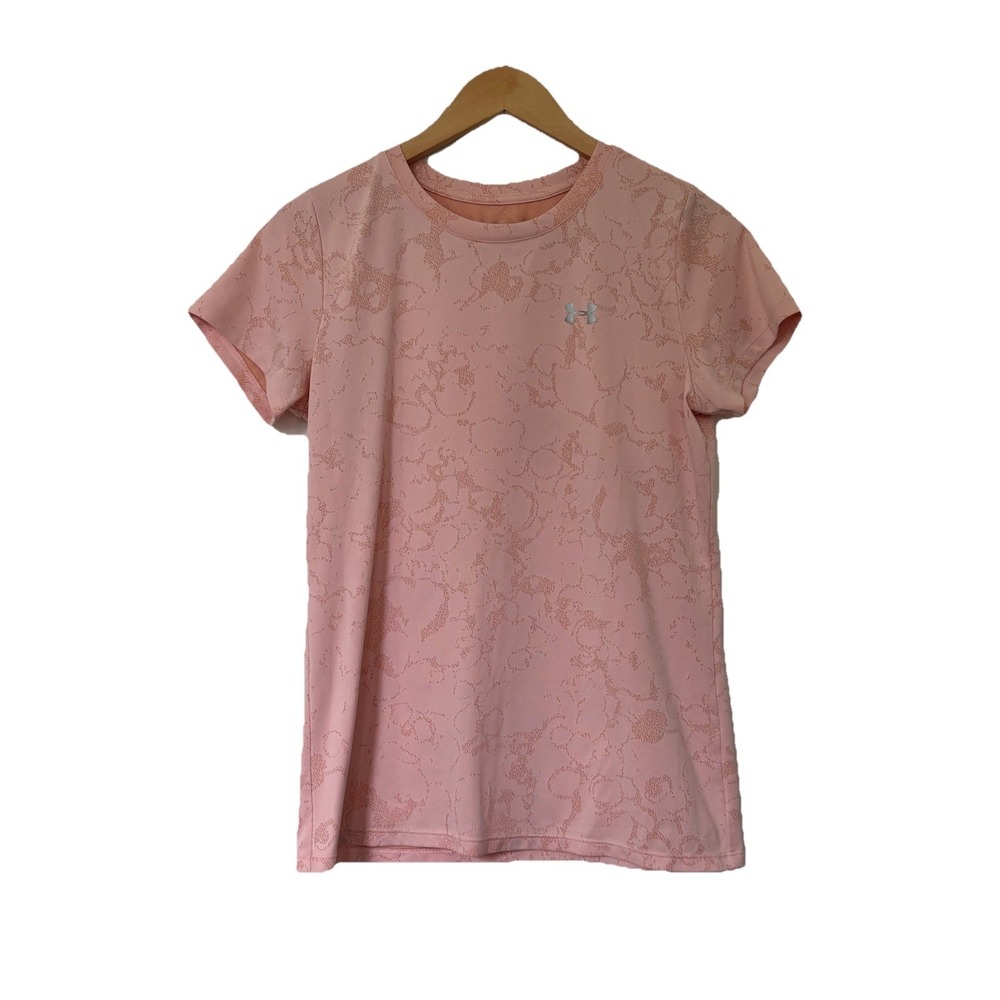 Under Armour Women's Tech T-Shirt Jacquard Print Peach Frost Medium